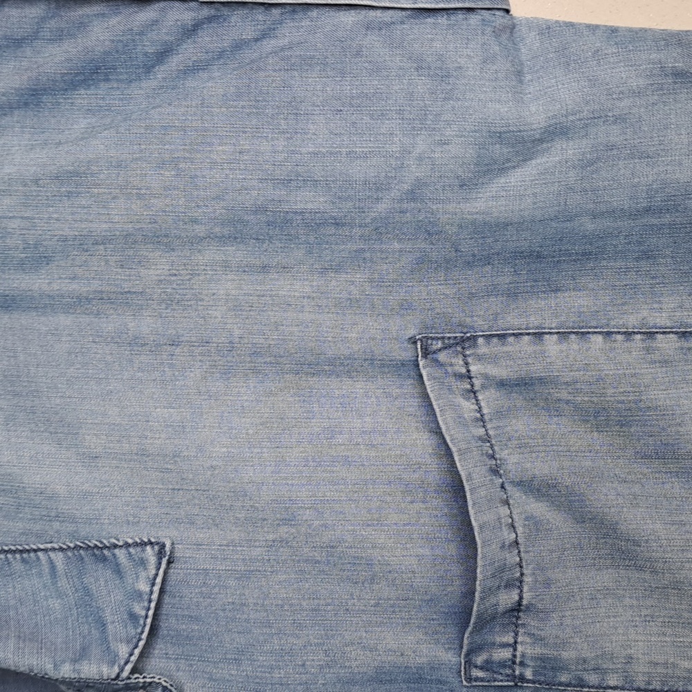 Rails Courtney Released Hem Dark Vintage Wash denim Shirt Womens Small Oversized - Picture 5 of 15